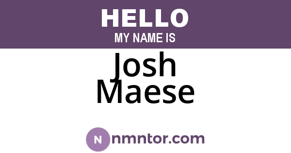 Josh Maese