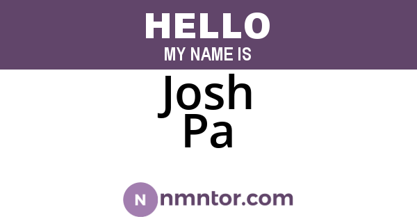 Josh Pa