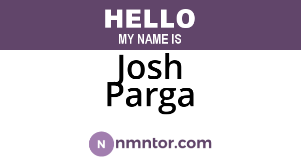 Josh Parga