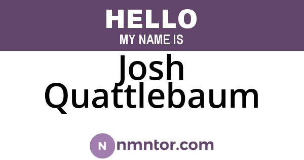 Josh Quattlebaum