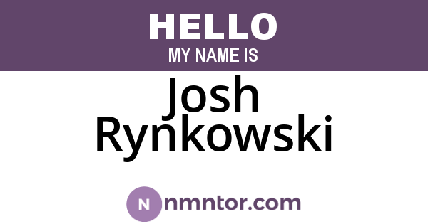 Josh Rynkowski
