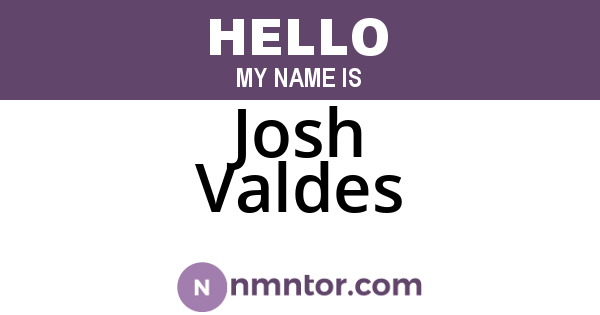 Josh Valdes