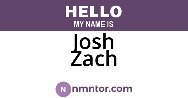Josh Zach