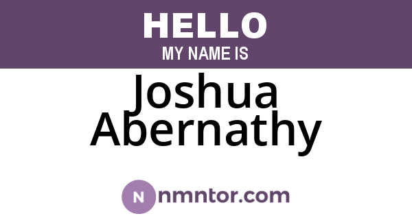 Joshua Abernathy