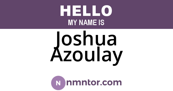 Joshua Azoulay