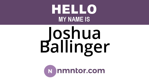 Joshua Ballinger