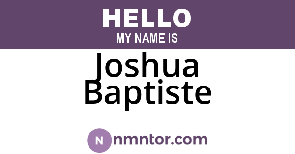 Joshua Baptiste