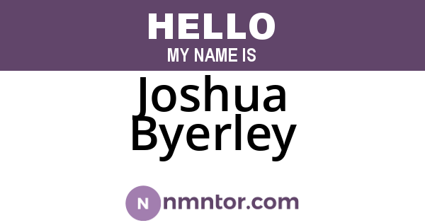 Joshua Byerley