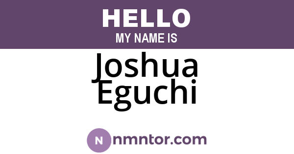Joshua Eguchi