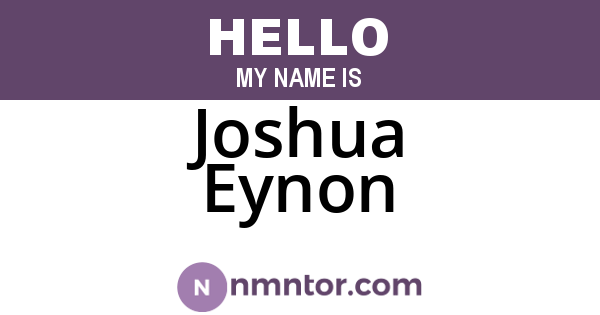 Joshua Eynon