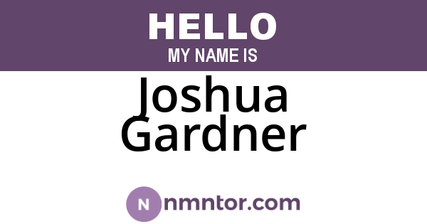 Joshua Gardner