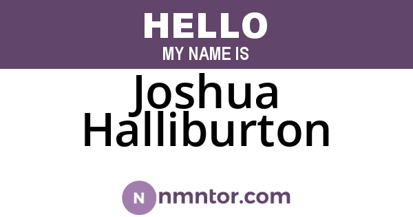 Joshua Halliburton