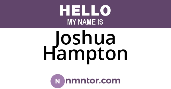 Joshua Hampton