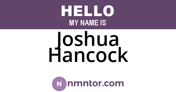 Joshua Hancock