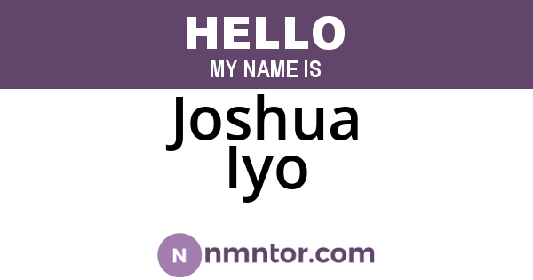 Joshua Iyo