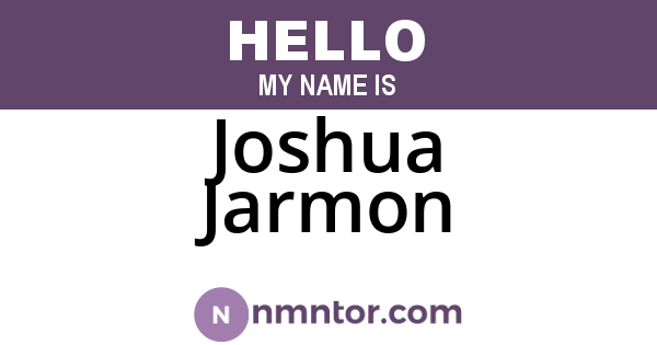 Joshua Jarmon