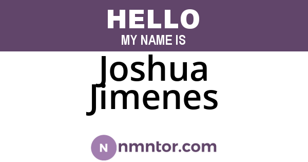 Joshua Jimenes