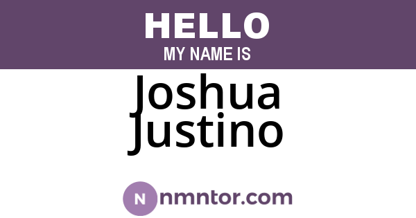 Joshua Justino