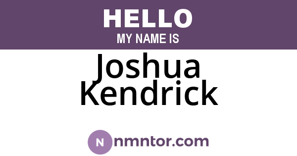Joshua Kendrick