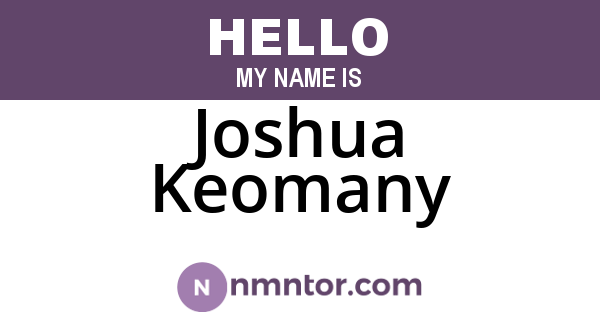 Joshua Keomany