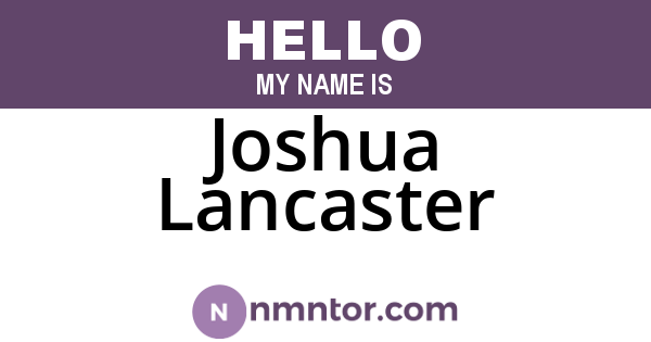 Joshua Lancaster