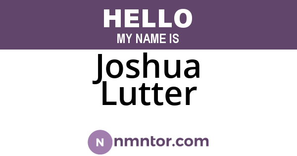 Joshua Lutter