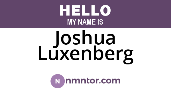Joshua Luxenberg