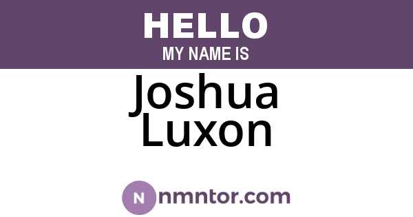 Joshua Luxon
