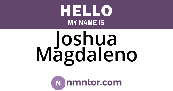 Joshua Magdaleno