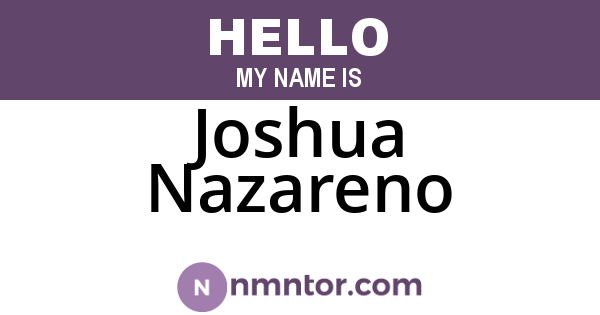 Joshua Nazareno
