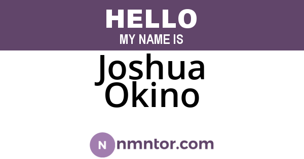 Joshua Okino