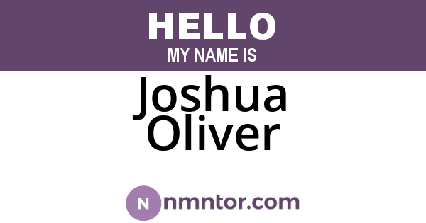Joshua Oliver