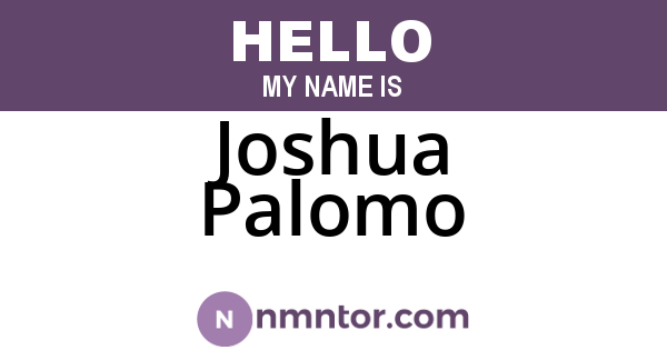 Joshua Palomo