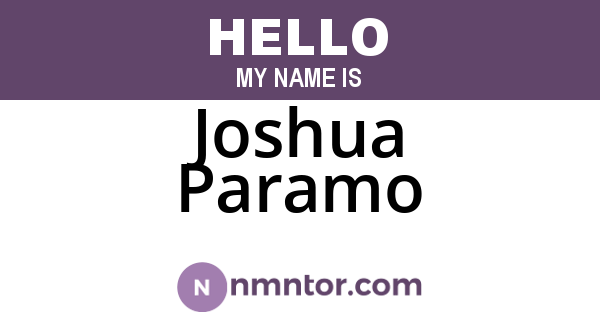 Joshua Paramo
