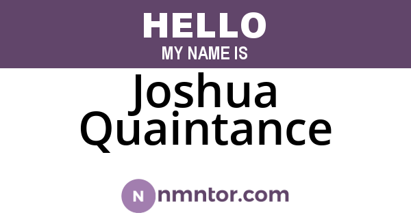 Joshua Quaintance