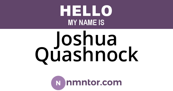 Joshua Quashnock