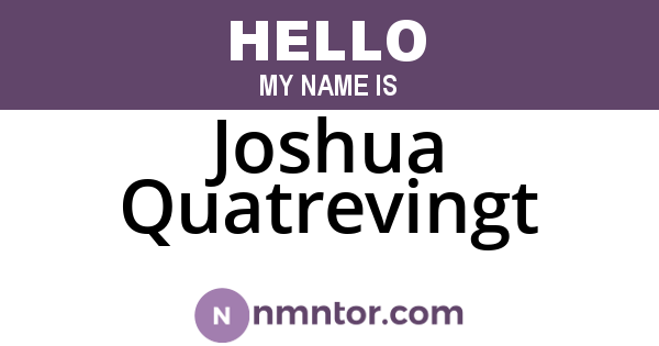 Joshua Quatrevingt