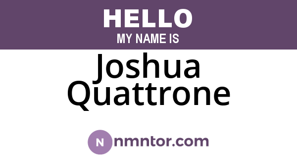 Joshua Quattrone