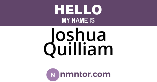 Joshua Quilliam