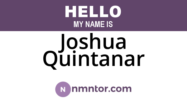 Joshua Quintanar
