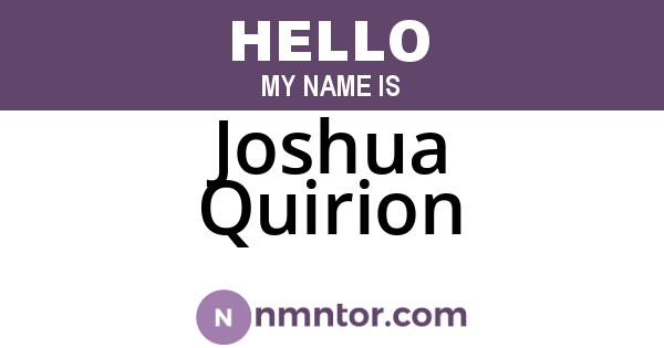 Joshua Quirion