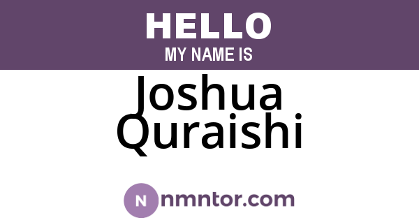 Joshua Quraishi