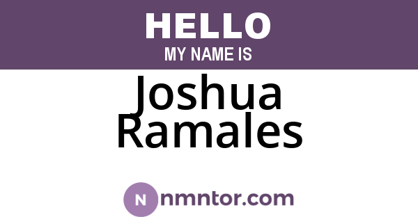 Joshua Ramales
