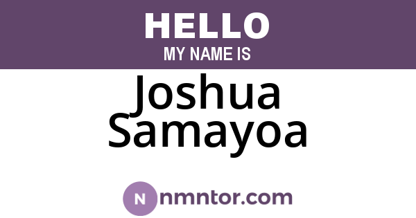 Joshua Samayoa