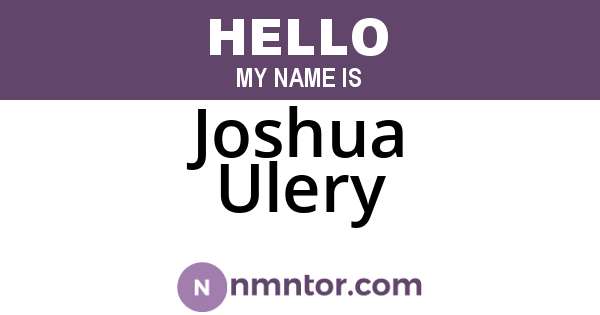 Joshua Ulery