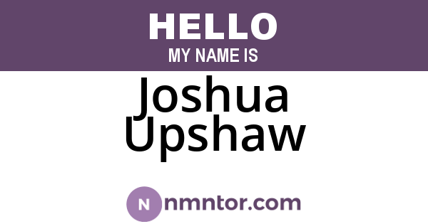 Joshua Upshaw