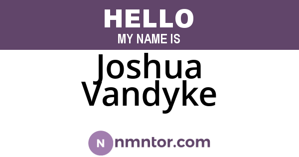 Joshua Vandyke