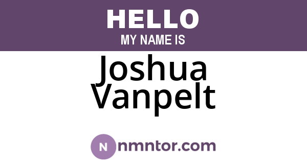Joshua Vanpelt