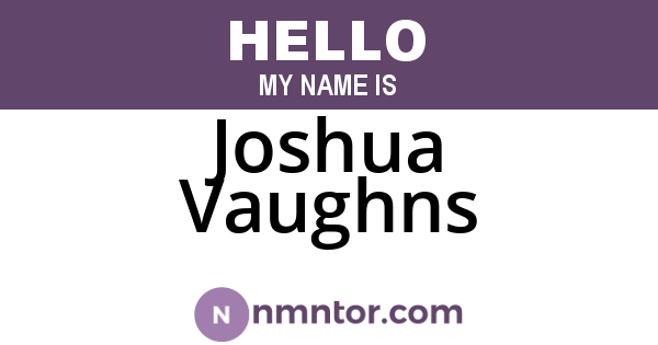 Joshua Vaughns