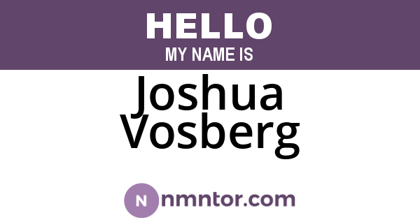 Joshua Vosberg